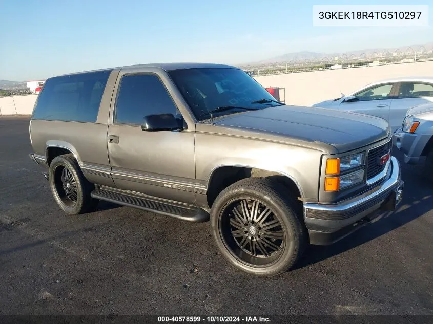 1996 GMC Yukon VIN: 3GKEK18R4TG510297 Lot: 40578599