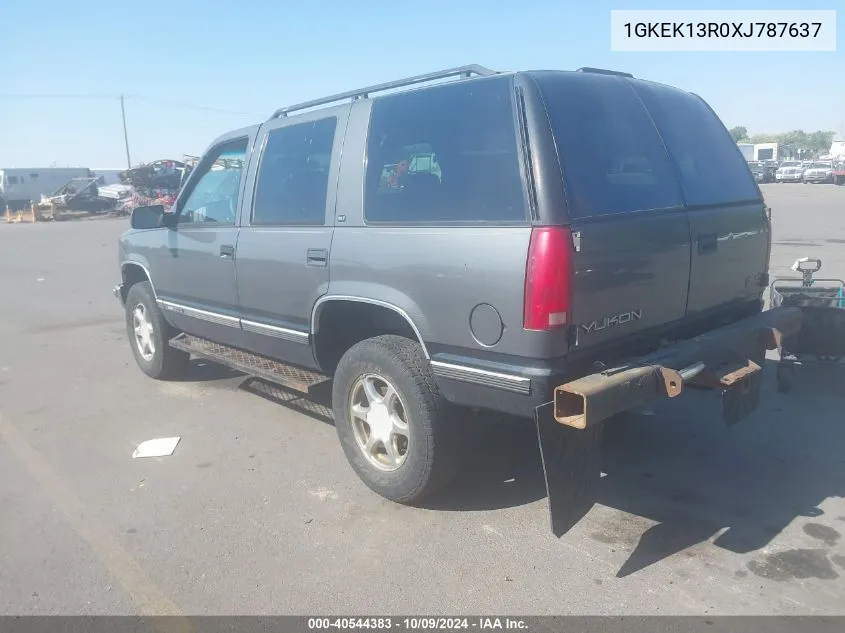 1999 GMC Yukon VIN: 1GKEK13R0XJ787637 Lot: 40544383