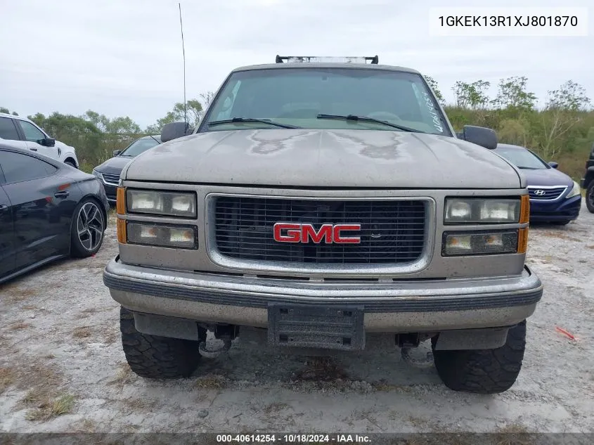 1999 GMC Yukon Sle VIN: 1GKEK13R1XJ801870 Lot: 40614254