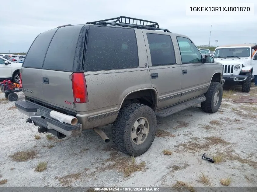 1999 GMC Yukon Sle VIN: 1GKEK13R1XJ801870 Lot: 40614254