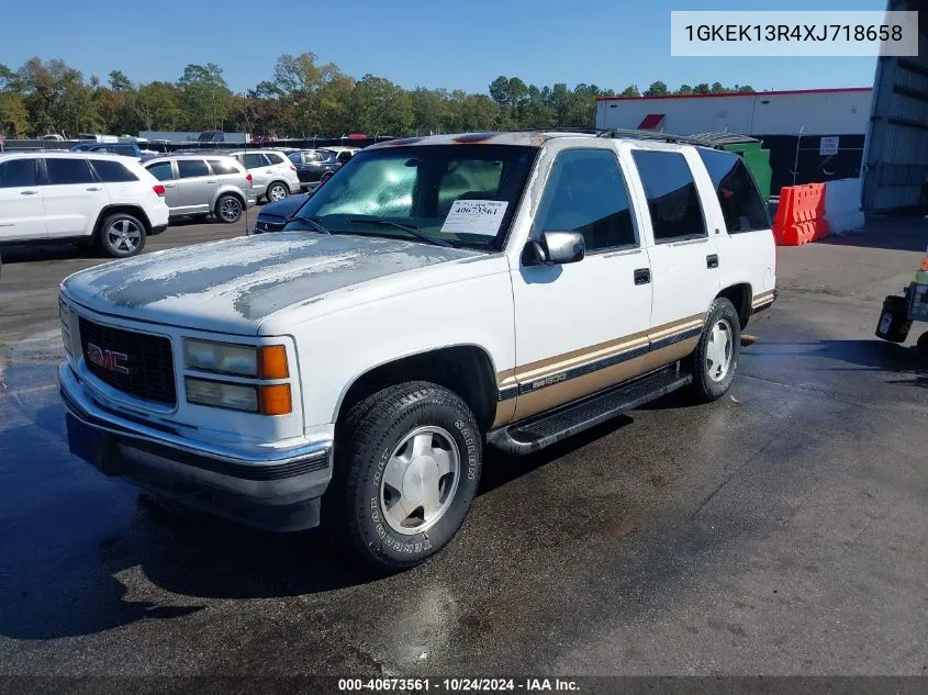 1999 GMC Yukon Sle VIN: 1GKEK13R4XJ718658 Lot: 40673561