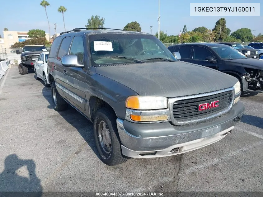 2000 GMC Yukon Slt VIN: 1GKEC13T9YJ160011 Lot: 40044387