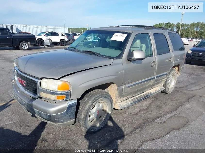 2000 GMC Yukon Slt VIN: 1GKEC13T1YJ106427 Lot: 40474968