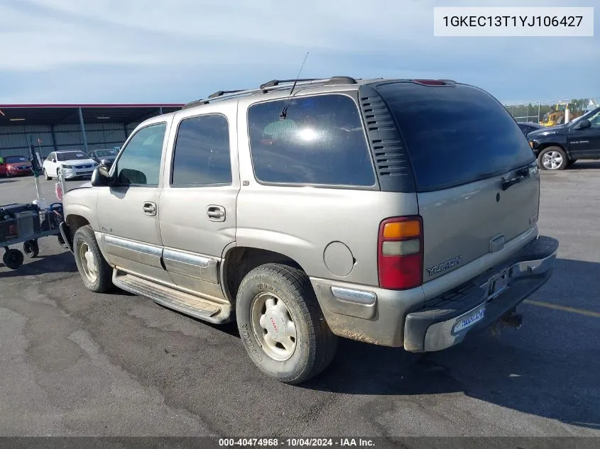 2000 GMC Yukon Slt VIN: 1GKEC13T1YJ106427 Lot: 40474968