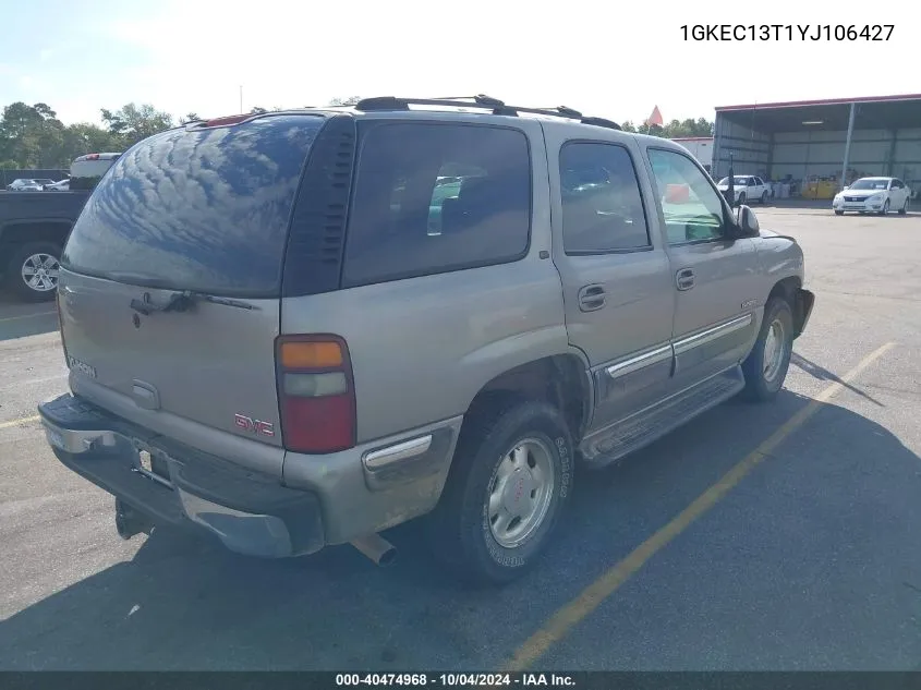 2000 GMC Yukon Slt VIN: 1GKEC13T1YJ106427 Lot: 40474968