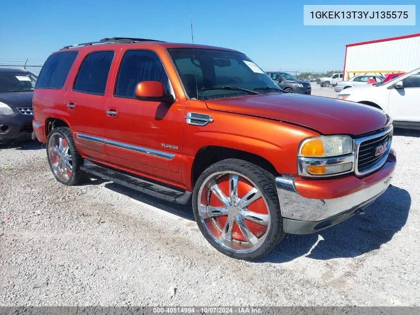 2000 GMC Yukon Sle VIN: 1GKEK13T3YJ135575 Lot: 40514994