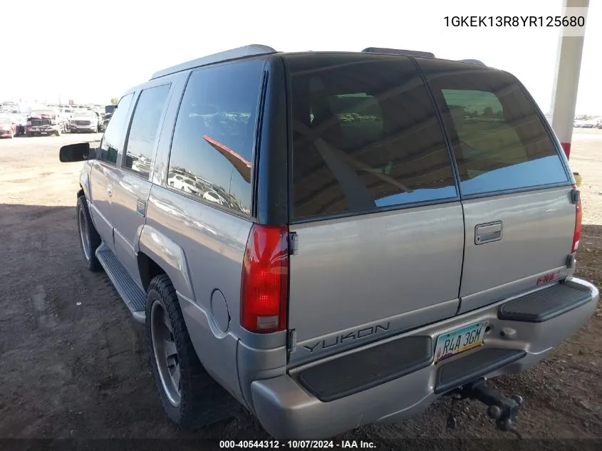 2000 GMC Yukon Denali VIN: 1GKEK13R8YR125680 Lot: 40544312