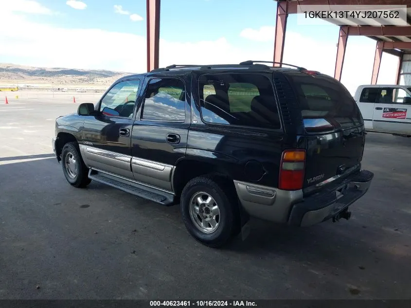 2000 GMC Yukon Slt VIN: 1GKEK13T4YJ207562 Lot: 40623461