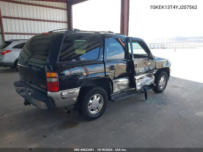 2000 GMC Yukon Slt VIN: 1GKEK13T4YJ207562 Lot: 40623461