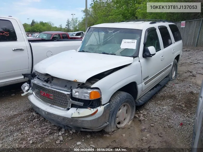 2001 GMC Yukon Slt VIN: 1GKEK13T81J137053 Lot: 39304504