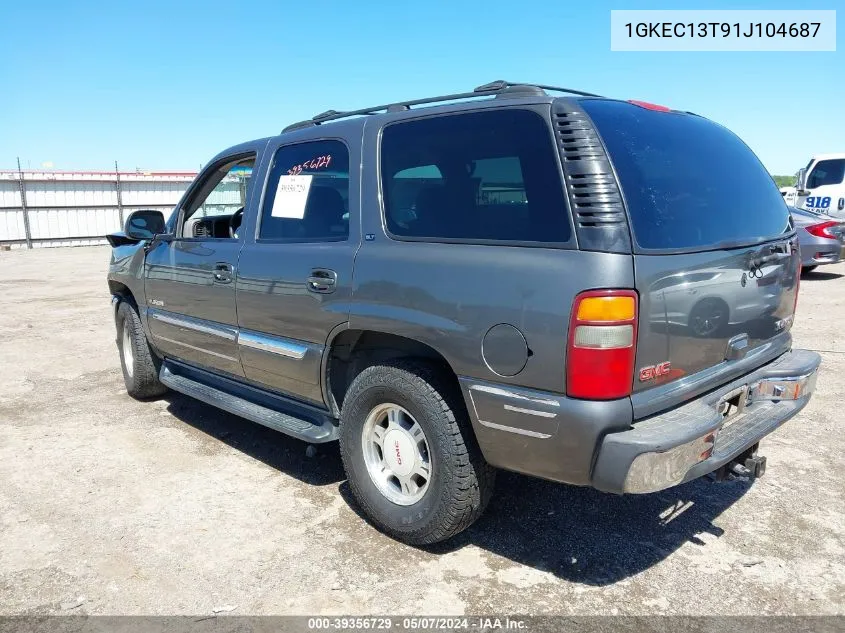 2001 GMC Yukon Slt VIN: 1GKEC13T91J104687 Lot: 39356729