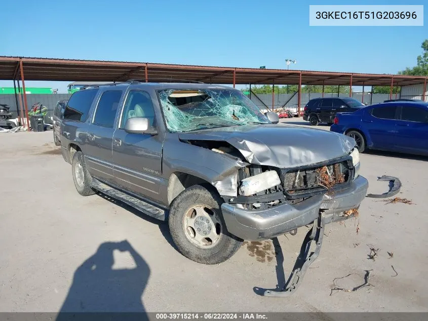 2001 GMC Yukon Xl 1500 Slt VIN: 3GKEC16T51G203696 Lot: 39715214