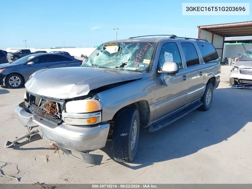 2001 GMC Yukon Xl 1500 Slt VIN: 3GKEC16T51G203696 Lot: 39715214