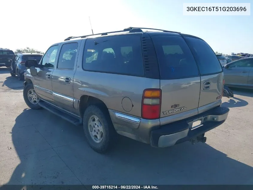 2001 GMC Yukon Xl 1500 Slt VIN: 3GKEC16T51G203696 Lot: 39715214