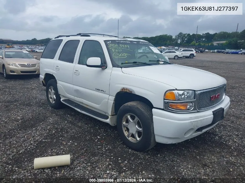 2001 GMC Yukon Denali VIN: 1GKEK63U81J277397 Lot: 39855966