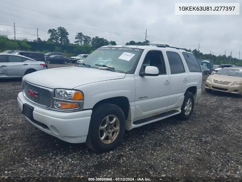 2001 GMC Yukon Denali VIN: 1GKEK63U81J277397 Lot: 39855966