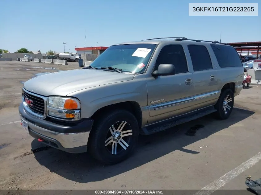 2001 GMC Yukon Xl 1500 Slt VIN: 3GKFK16T21G223265 Lot: 39884934