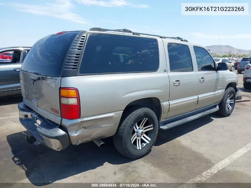 2001 GMC Yukon Xl 1500 Slt VIN: 3GKFK16T21G223265 Lot: 39884934