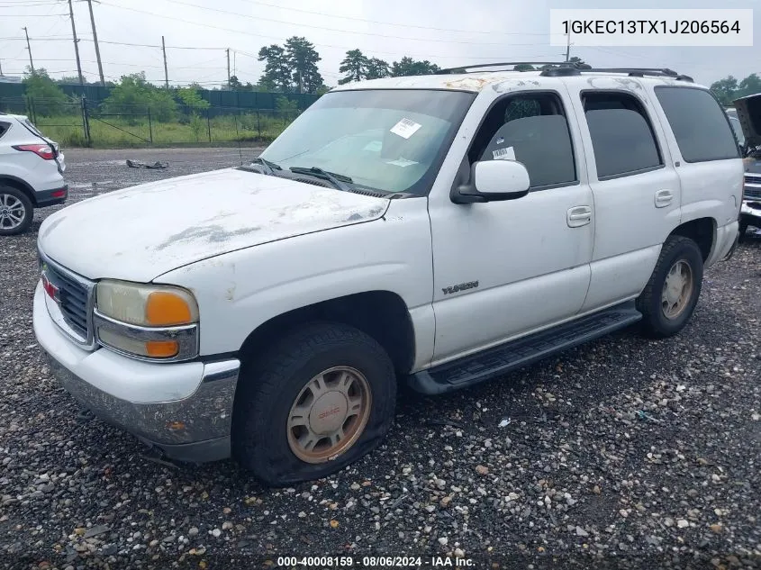 2001 GMC Yukon Sle VIN: 1GKEC13TX1J206564 Lot: 40008159