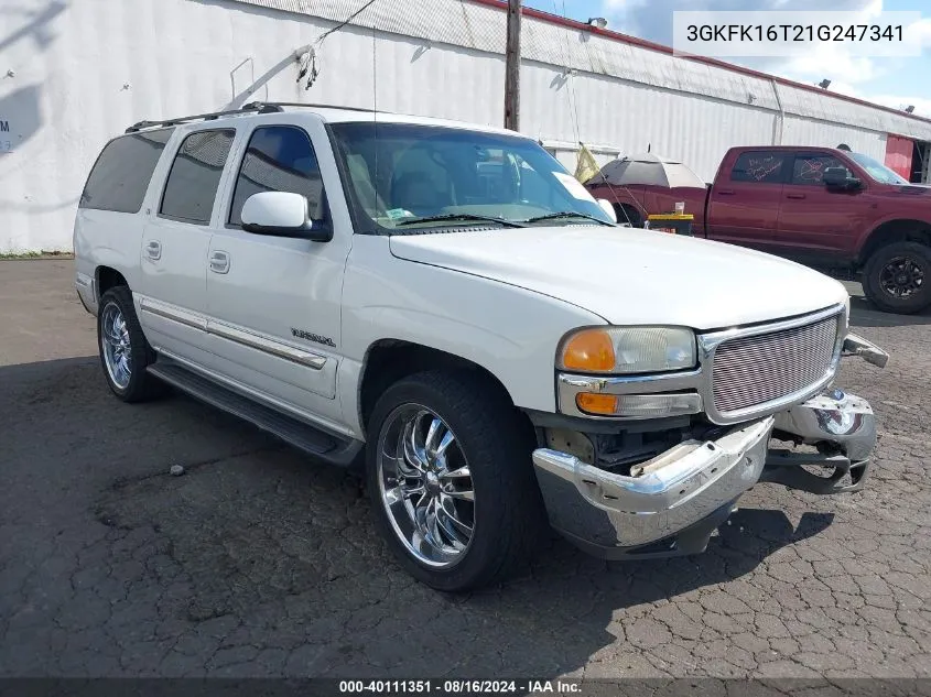 2001 GMC Yukon Xl 1500 Slt VIN: 3GKFK16T21G247341 Lot: 40111351