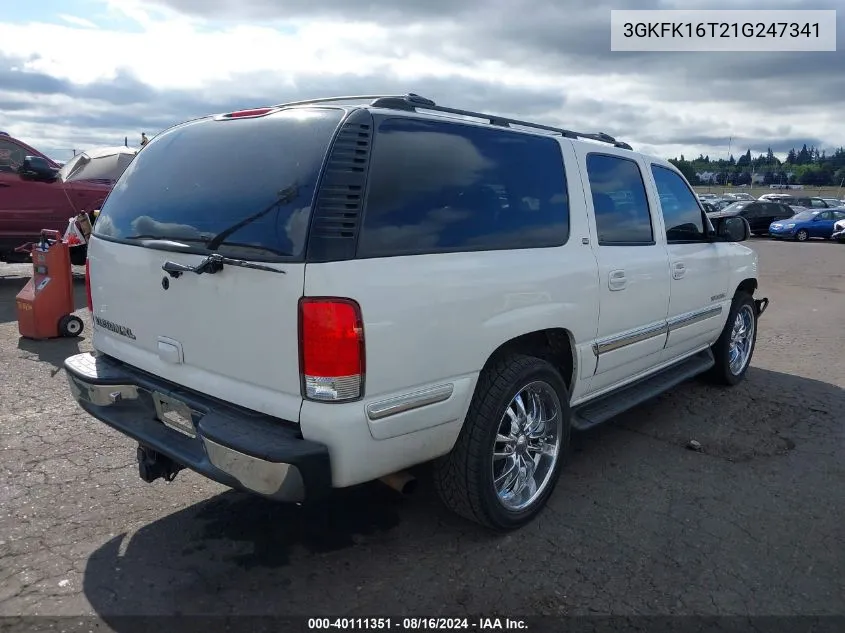 2001 GMC Yukon Xl 1500 Slt VIN: 3GKFK16T21G247341 Lot: 40111351