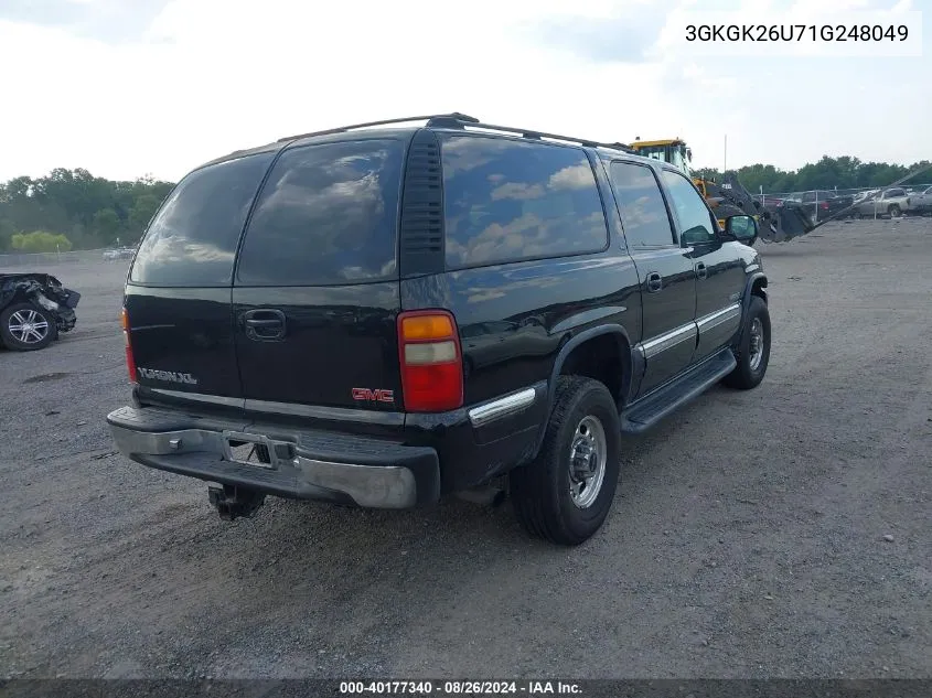 2001 GMC Yukon Xl 2500 Sle/Slt VIN: 3GKGK26U71G248049 Lot: 40177340