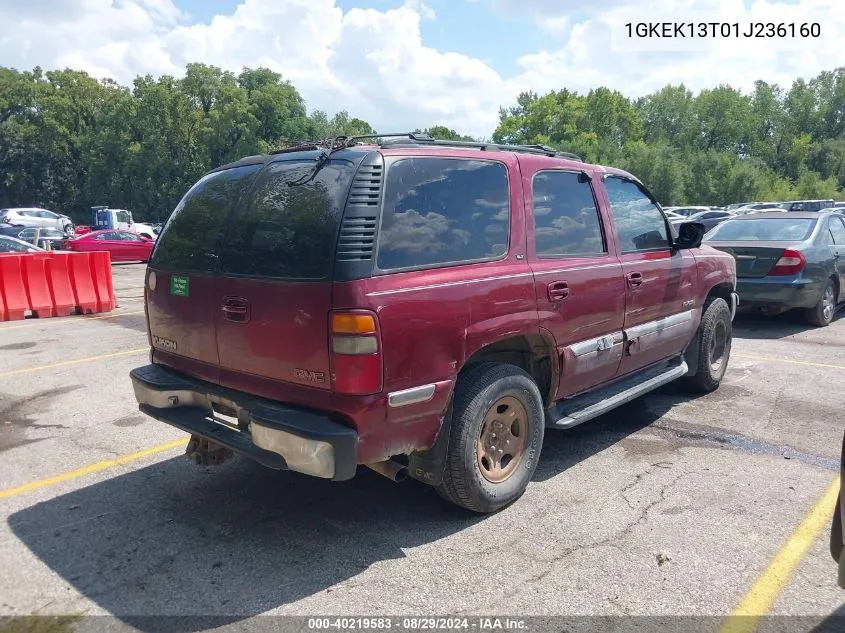 2001 GMC Yukon Slt VIN: 1GKEK13T01J236160 Lot: 40219583