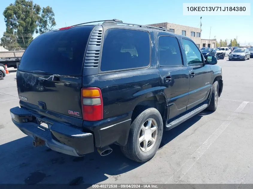 2001 GMC Yukon VIN: 1GKEC13V71J184380 Lot: 40272538