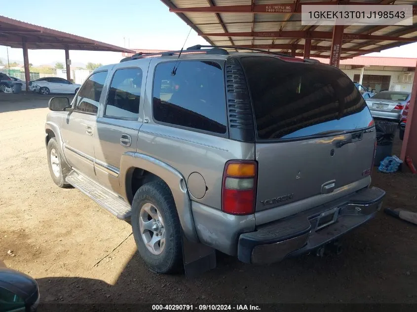 1GKEK13T01J198543 2001 GMC Yukon