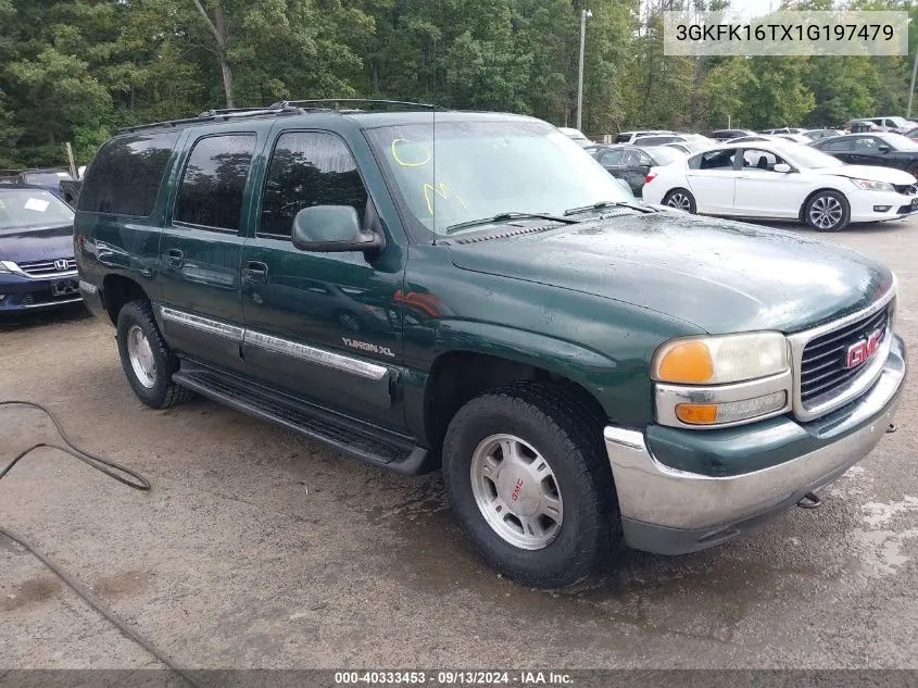 2001 GMC Yukon Xl K1500 VIN: 3GKFK16TX1G197479 Lot: 40333453