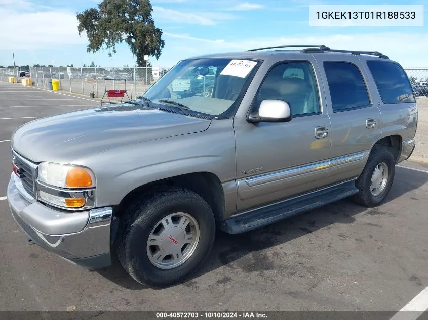 2001 GMC Yukon Sle VIN: 1GKEK13T01R188533 Lot: 40572703