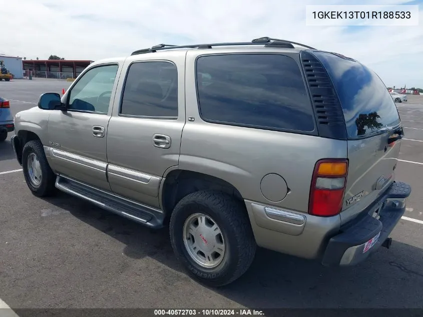 2001 GMC Yukon Sle VIN: 1GKEK13T01R188533 Lot: 40572703