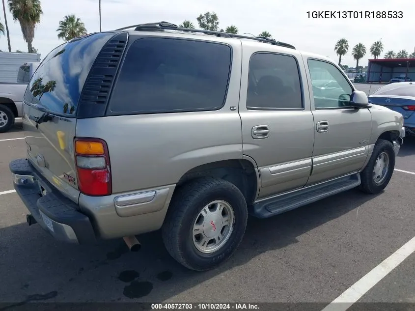 2001 GMC Yukon Sle VIN: 1GKEK13T01R188533 Lot: 40572703