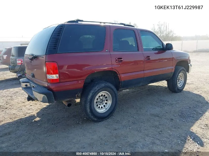 2001 GMC Yukon Slt VIN: 1GKEK13T61J229987 Lot: 40574950