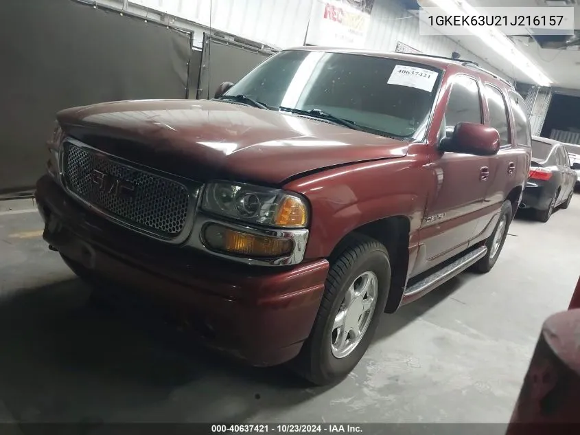 1GKEK63U21J216157 2001 GMC Yukon Denali