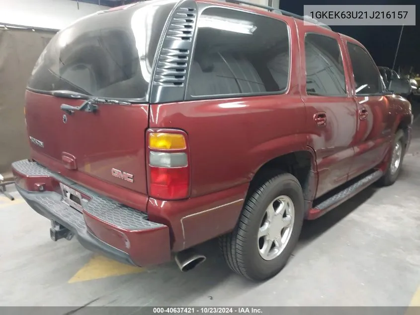 1GKEK63U21J216157 2001 GMC Yukon Denali