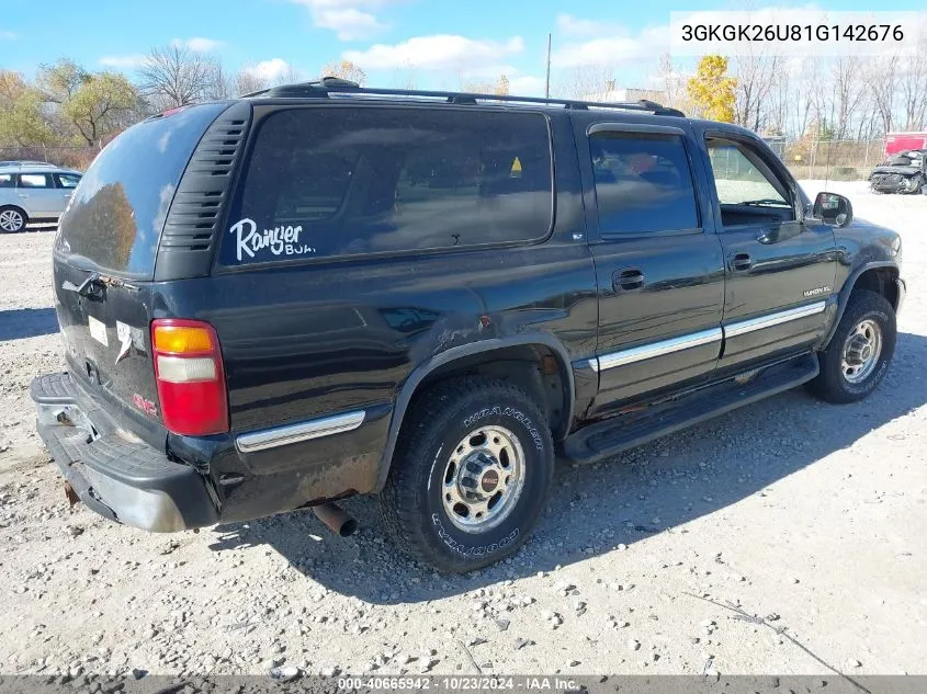 2001 GMC Yukon Xl 2500 Slt VIN: 3GKGK26U81G142676 Lot: 40665942