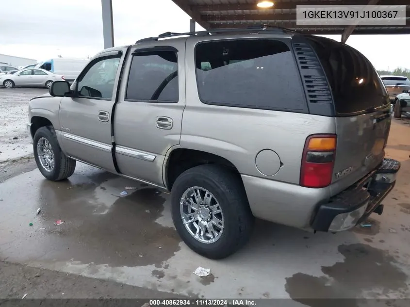 2001 GMC Yukon Slt VIN: 1GKEK13V91J100367 Lot: 40862934