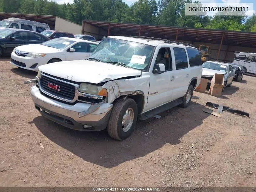 2002 GMC Yukon Xl 1500 Slt VIN: 3GKEC16Z02G270311 Lot: 39714211