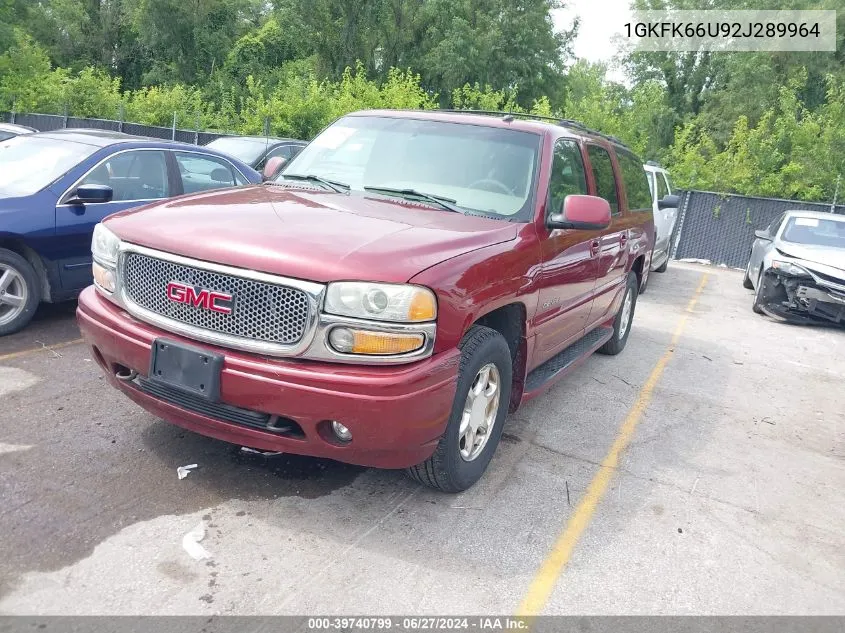 2002 GMC Yukon Xl 1500 Denali VIN: 1GKFK66U92J289964 Lot: 39740799