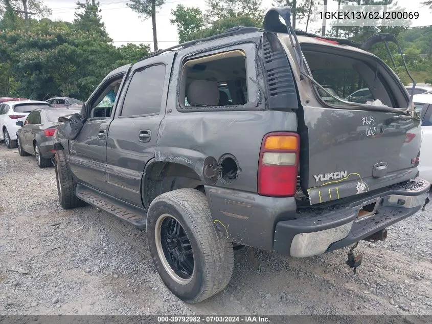 2002 GMC Yukon Sle VIN: 1GKEK13V62J200069 Lot: 39792982