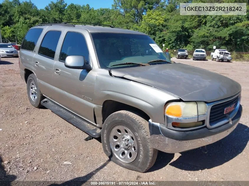 2002 GMC Yukon Slt VIN: 1GKEC13Z52R218242 Lot: 39819191