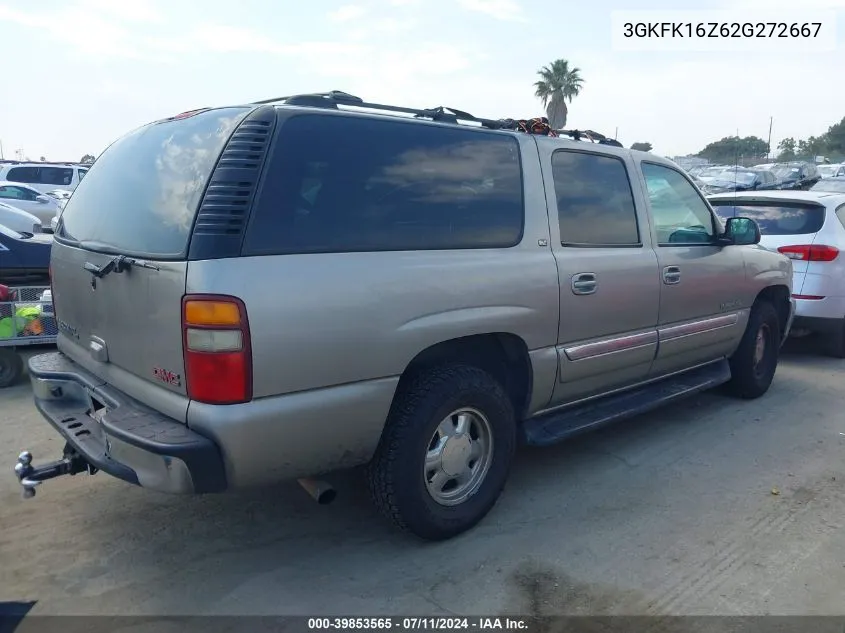 2002 GMC Yukon Xl 1500 Slt VIN: 3GKFK16Z62G272667 Lot: 39853565