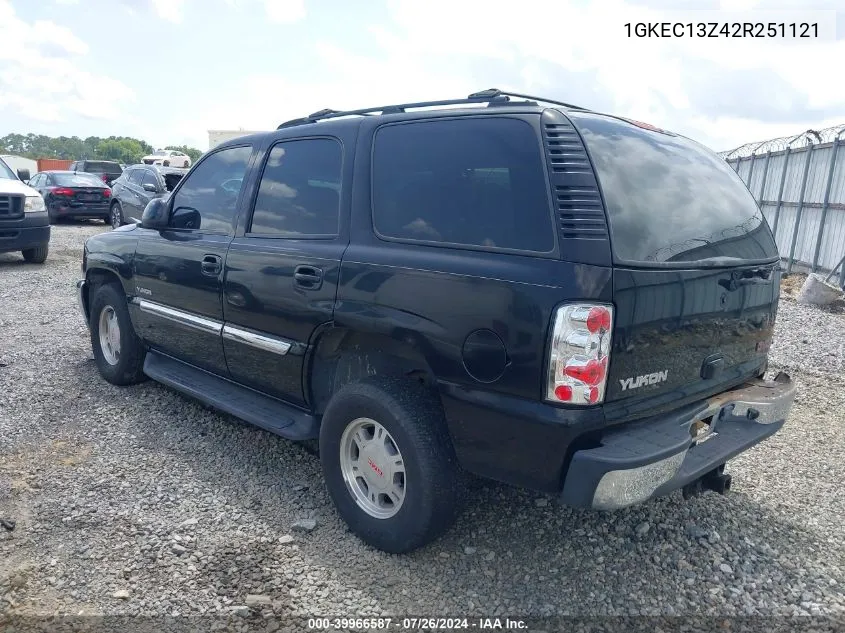 2002 GMC Yukon Slt VIN: 1GKEC13Z42R251121 Lot: 39966587