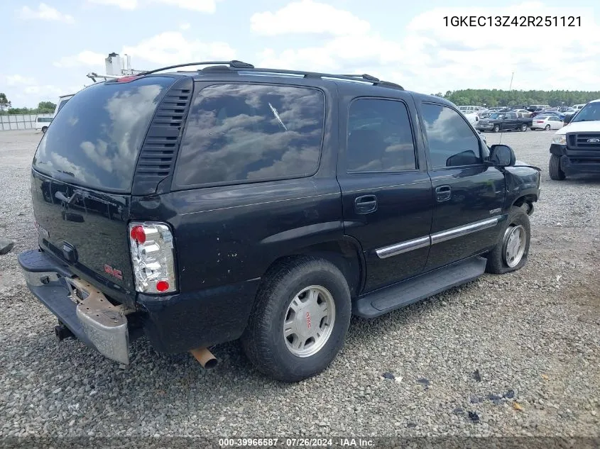 2002 GMC Yukon Slt VIN: 1GKEC13Z42R251121 Lot: 39966587