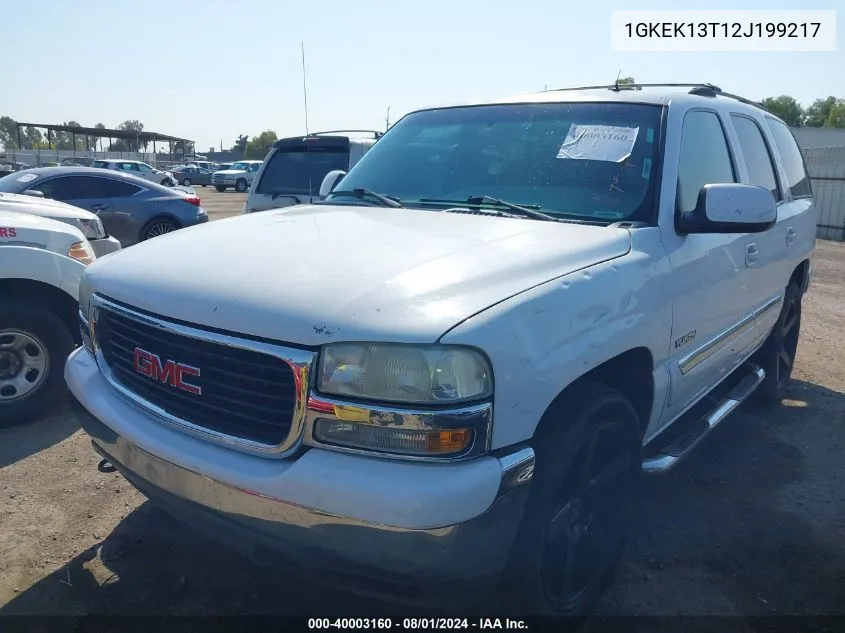 2002 GMC Yukon Slt VIN: 1GKEK13T12J199217 Lot: 40003160