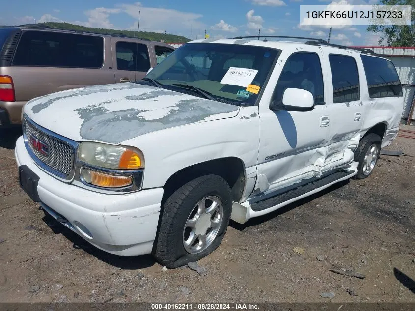 2002 GMC Yukon Xl 1500 Denali VIN: 1GKFK66U12J157233 Lot: 40162211