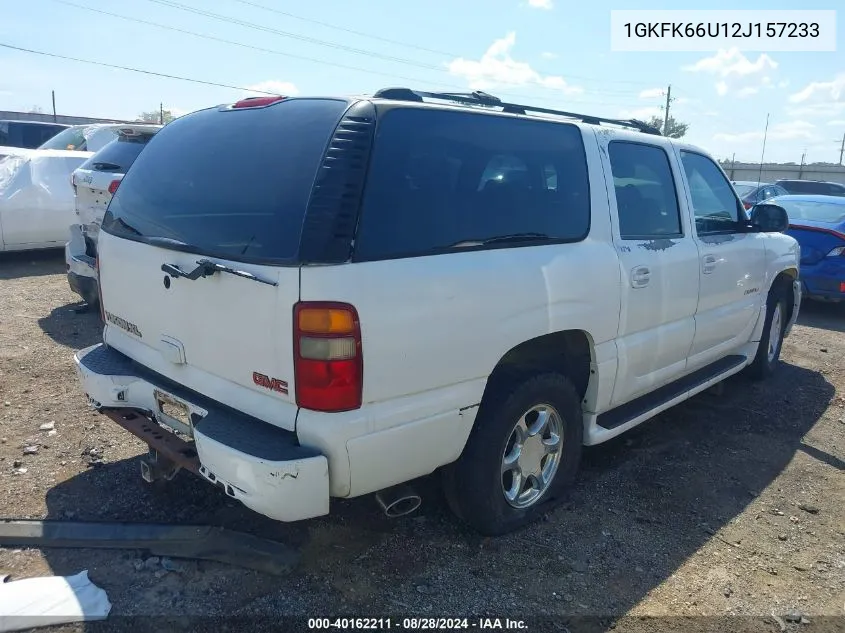 2002 GMC Yukon Xl 1500 Denali VIN: 1GKFK66U12J157233 Lot: 40162211