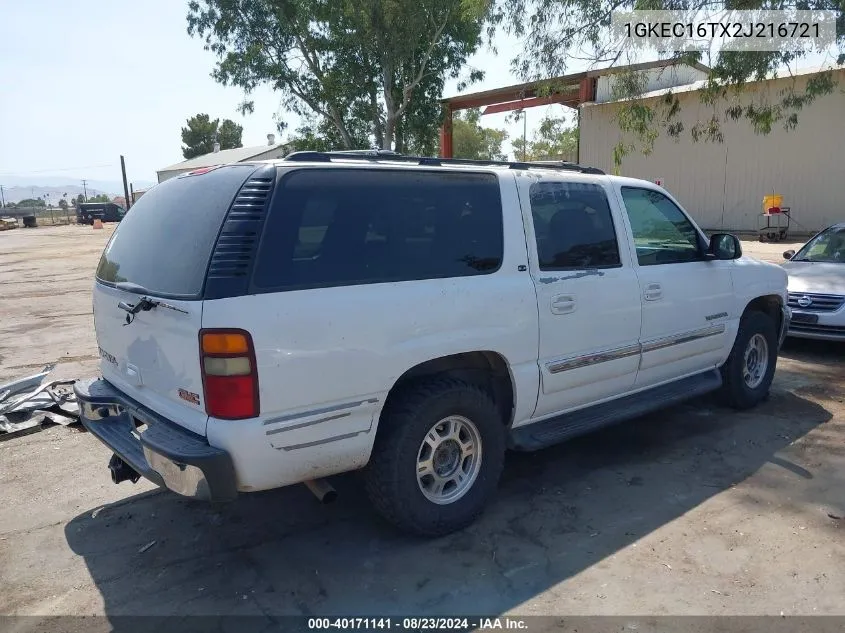 1GKEC16TX2J216721 2002 GMC Yukon Xl 1500 Sle