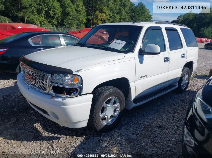 2002 GMC Yukon Denali VIN: 1GKEK63U42J311496 Lot: 40246662